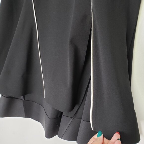 Rachel Roy‎ Collection Long Sleeve Midi Dress S Bonded Hem Black - Picture 6 of 14